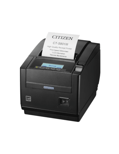 Citizen CT-S801III, 8 dots/mm (203 dpi), cutter, USB, black